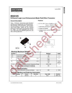 BSS123_D87Z datasheet  